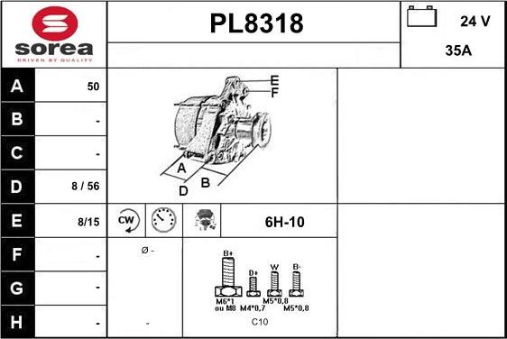 SNRA PL8318 - Ģenerators autodraugiem.lv