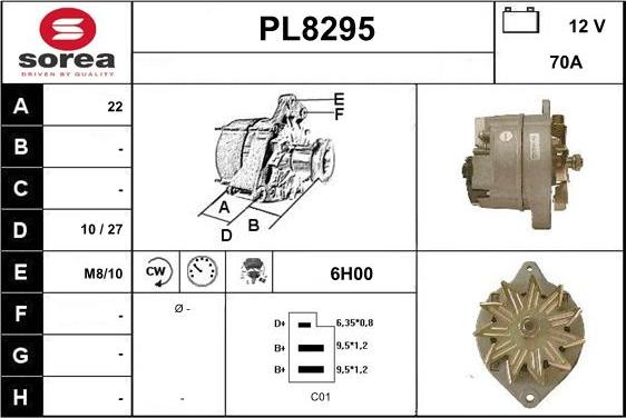SNRA PL8295 - Ģenerators autodraugiem.lv