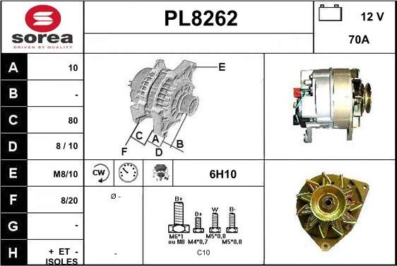 SNRA PL8262 - Ģenerators autodraugiem.lv