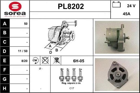 SNRA PL8202 - Ģenerators autodraugiem.lv