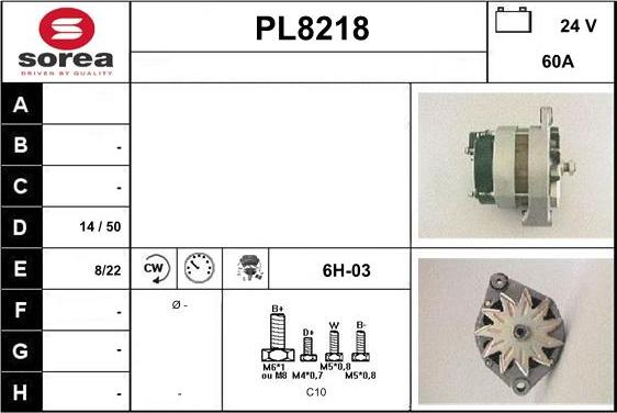 SNRA PL8218 - Ģenerators autodraugiem.lv