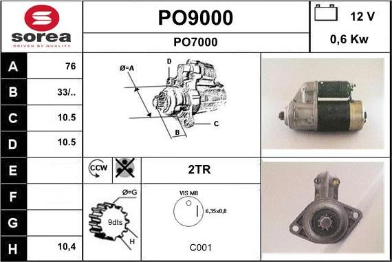 SNRA PO9000 - Starteris autodraugiem.lv