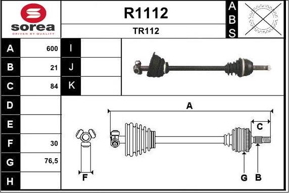 SNRA R1112 - Piedziņas vārpsta autodraugiem.lv