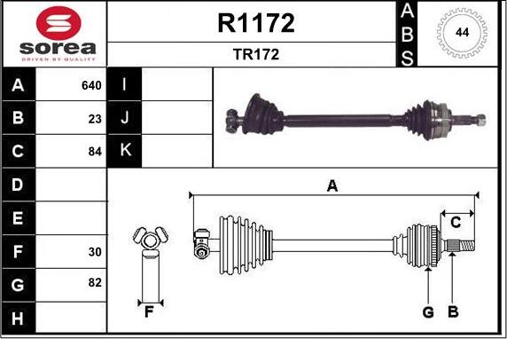 SNRA R1172 - Piedziņas vārpsta autodraugiem.lv