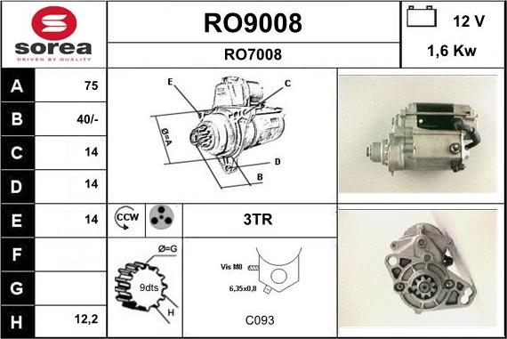 SNRA RO9008 - Starteris autodraugiem.lv