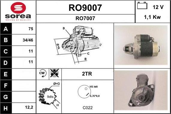 SNRA RO9007 - Starteris autodraugiem.lv