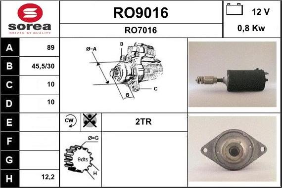 SNRA RO9016 - Starteris autodraugiem.lv