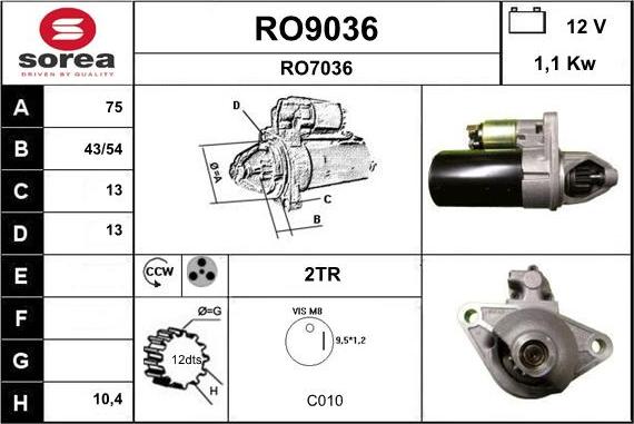 SNRA RO9036 - Starteris autodraugiem.lv