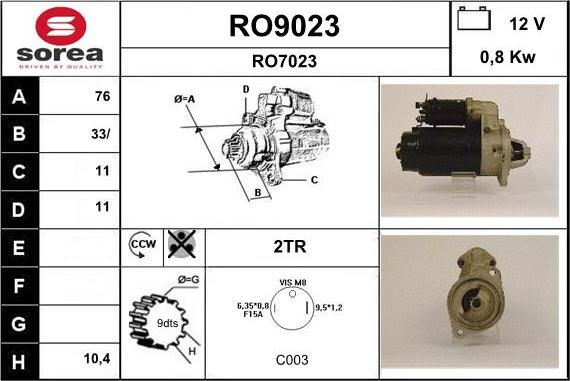 SNRA RO9023 - Starteris autodraugiem.lv