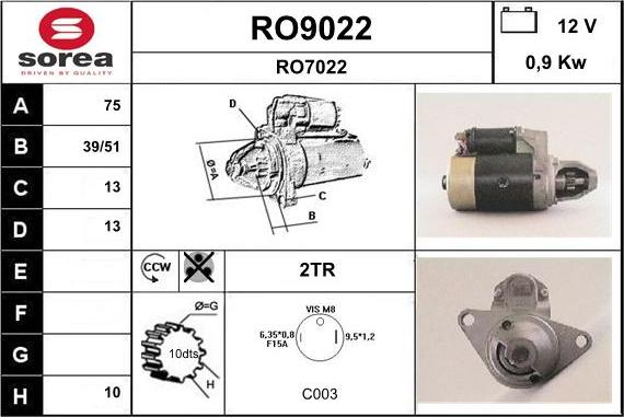 SNRA RO9022 - Starteris autodraugiem.lv