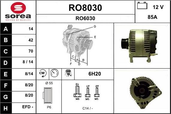 SNRA RO8030 - Ģenerators autodraugiem.lv