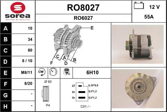 SNRA RO8027 - Ģenerators autodraugiem.lv