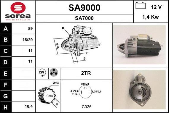 SNRA SA9000 - Starteris autodraugiem.lv
