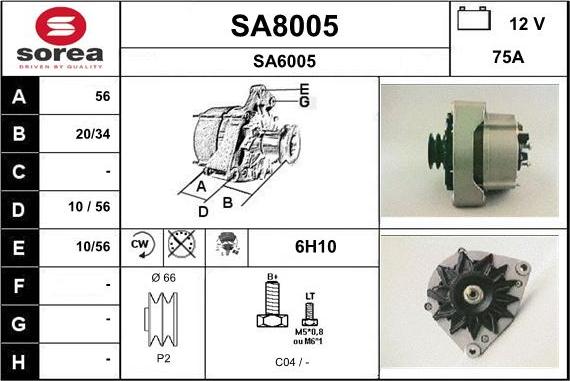 SNRA SA8005 - Ģenerators autodraugiem.lv