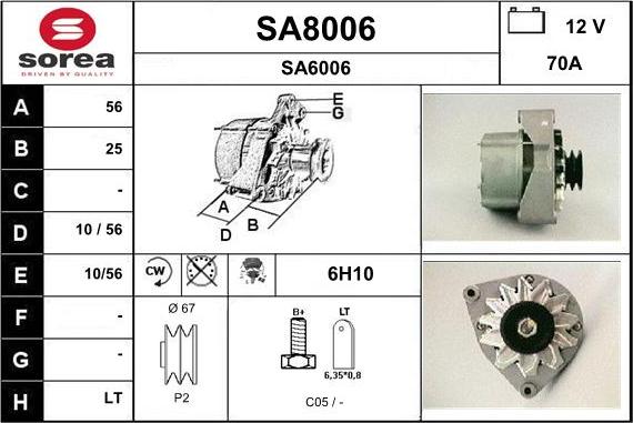 SNRA SA8006 - Ģenerators autodraugiem.lv