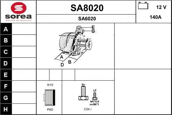 SNRA SA8020 - Ģenerators autodraugiem.lv