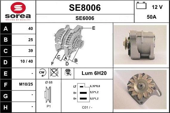 SNRA SE8006 - Ģenerators autodraugiem.lv