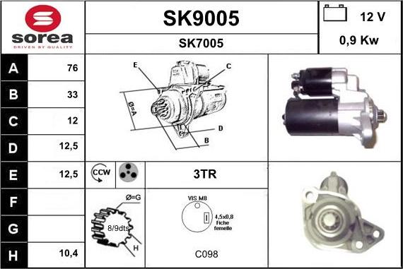 SNRA SK9005 - Starteris autodraugiem.lv