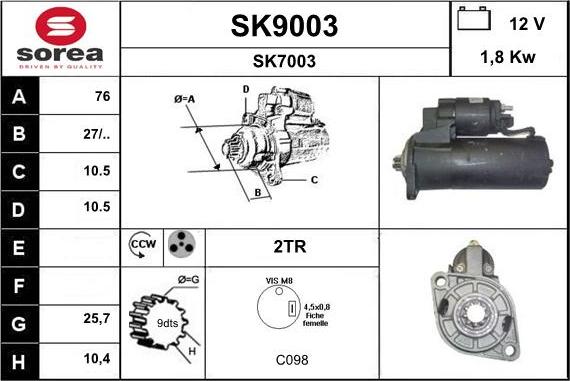 SNRA SK9003 - Starteris autodraugiem.lv