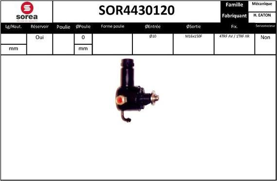 SNRA SOR4430120 - Hidrosūknis, Stūres iekārta autodraugiem.lv