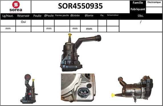 SNRA SOR4550935 - Hidrosūknis, Stūres iekārta autodraugiem.lv