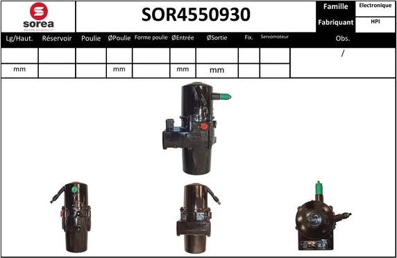 SNRA SOR4550930 - Hidrosūknis, Stūres iekārta autodraugiem.lv