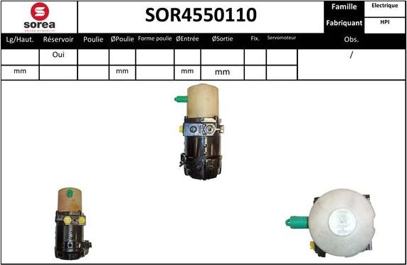 SNRA SOR4550110 - Hidrosūknis, Stūres iekārta autodraugiem.lv