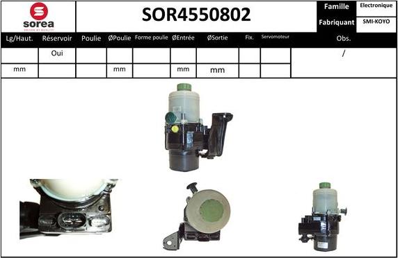 SNRA SOR4550802 - Hidrosūknis, Stūres iekārta autodraugiem.lv
