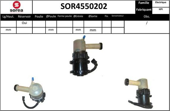 SNRA SOR4550202 - Hidrosūknis, Stūres iekārta autodraugiem.lv