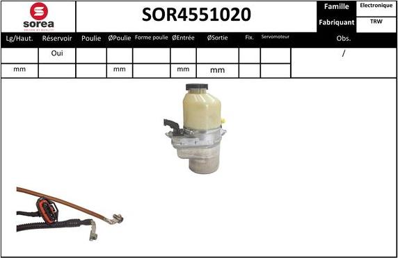 SNRA SOR4551020 - Hidrosūknis, Stūres iekārta autodraugiem.lv