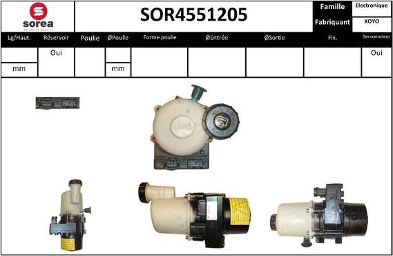 SNRA SOR4551205 - Hidrosūknis, Stūres iekārta autodraugiem.lv