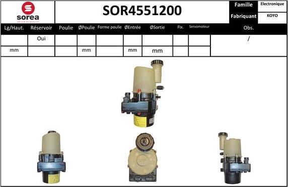 SNRA SOR4551200 - Hidrosūknis, Stūres iekārta autodraugiem.lv