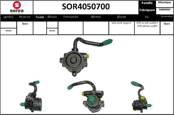 SNRA SOR4050700 - Hidrosūknis, Stūres iekārta autodraugiem.lv
