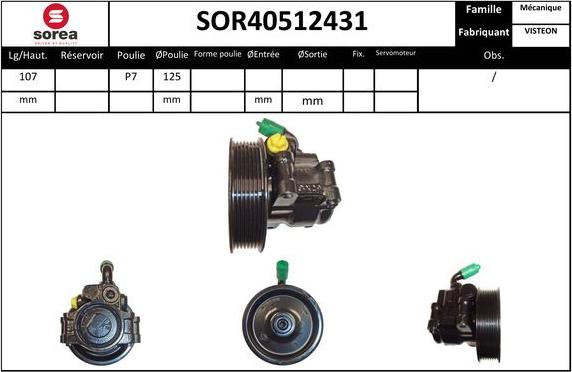 SNRA SOR40512431 - Hidrosūknis, Stūres iekārta autodraugiem.lv