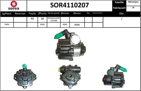 SNRA SOR4110207 - Hidrosūknis, Stūres iekārta autodraugiem.lv