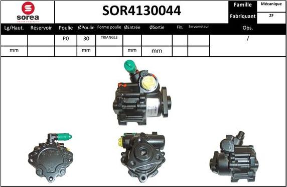 SNRA SOR4130044 - Hidrosūknis, Stūres iekārta autodraugiem.lv