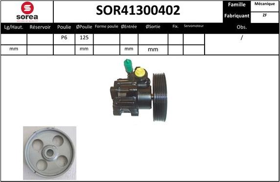 SNRA SOR41300402 - Hidrosūknis, Stūres iekārta autodraugiem.lv