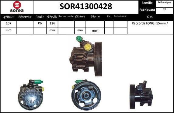 SNRA SOR41300428 - Hidrosūknis, Stūres iekārta autodraugiem.lv
