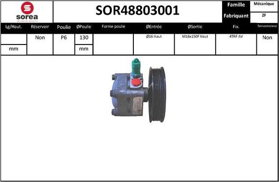 SNRA SOR48803001 - Hidrosūknis, Stūres iekārta autodraugiem.lv