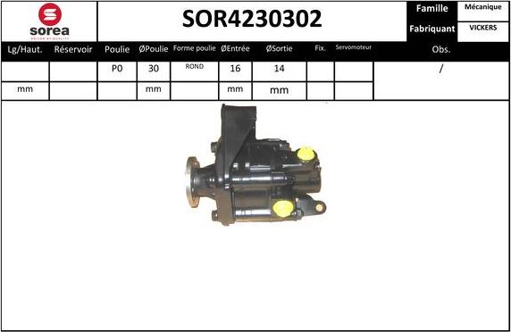 SNRA SOR4230302 - Hidrosūknis, Stūres iekārta autodraugiem.lv