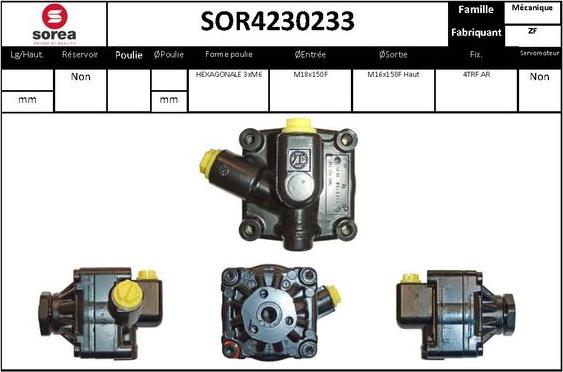 SNRA SOR4230233 - Hidrosūknis, Stūres iekārta autodraugiem.lv