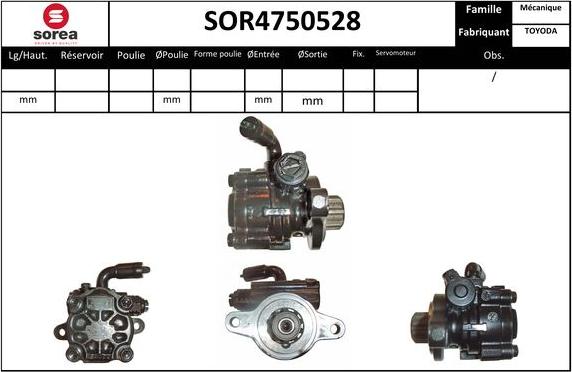SNRA SOR4750528 - Hidrosūknis, Stūres iekārta autodraugiem.lv