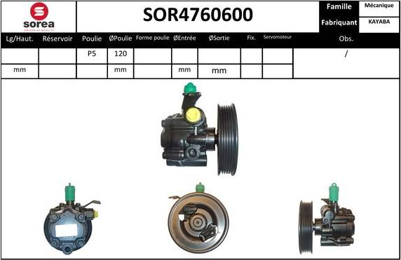 SNRA SOR4760600 - Hidrosūknis, Stūres iekārta autodraugiem.lv