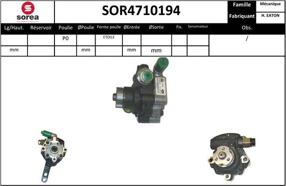 SNRA SOR4710194 - Hidrosūknis, Stūres iekārta autodraugiem.lv