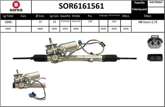 SNRA SOR6161561 - Stūres mehānisms autodraugiem.lv