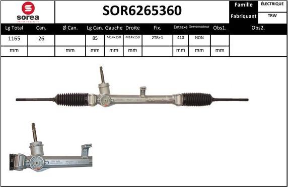 SNRA SOR6265360 - Stūres mehānisms autodraugiem.lv