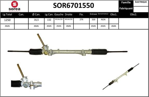 SNRA SOR6701550 - Stūres mehānisms autodraugiem.lv
