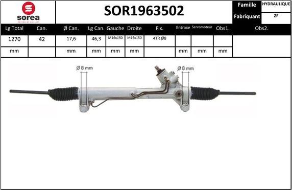 SNRA SOR1963502 - Stūres mehānisms autodraugiem.lv