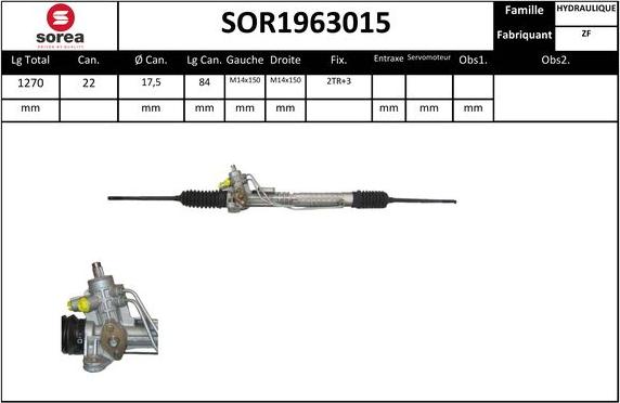 SNRA SOR1963015 - Stūres mehānisms autodraugiem.lv