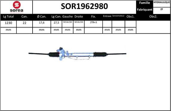 SNRA SOR1962980 - Stūres mehānisms autodraugiem.lv